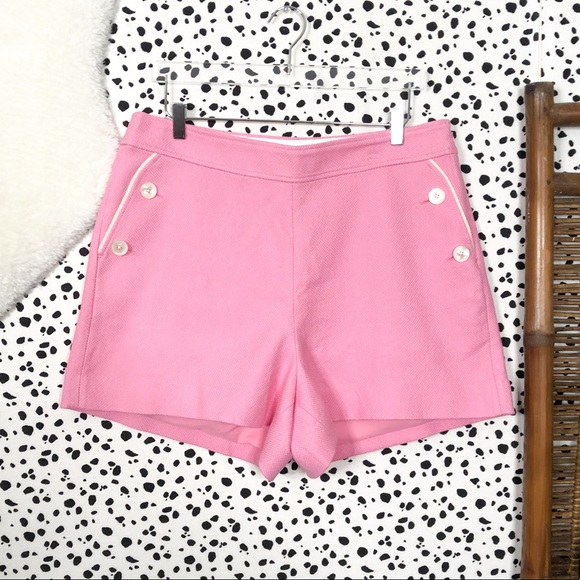 J. Crew Pants - NEW J. Crew | Sailor Pink Plus Size High Rise Canvas Tweed Shorts 16 NWOT